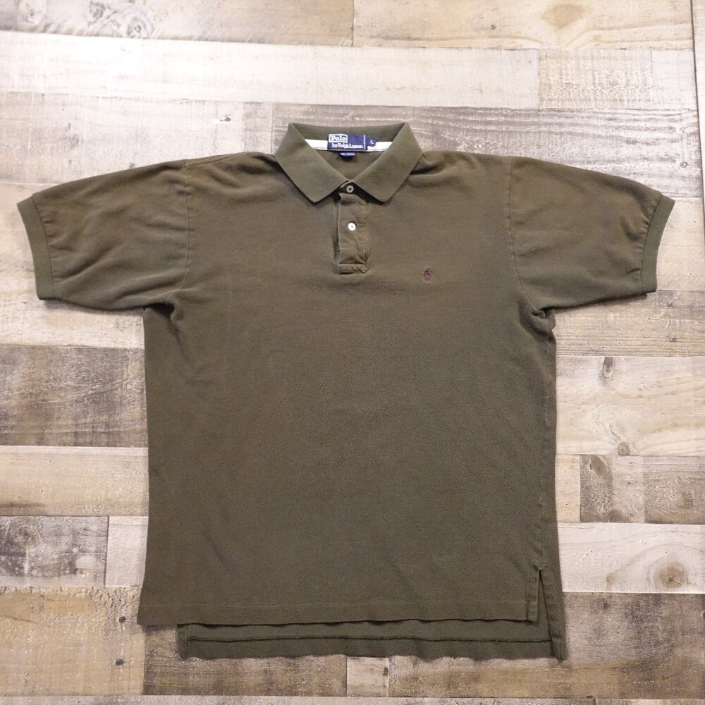 Polo Ralph Luaren Iconic Mesh polo shirt men's large canopy olive pony